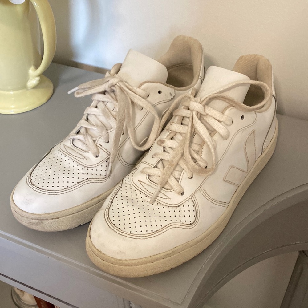 Veja White Leather Sneakers